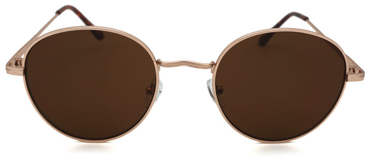 Billie Gold/Brown Round Sunglasses image