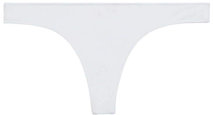 White Sexy Brazilian Thong Bikini Bottoms image
