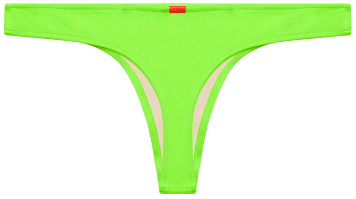 Neon Green Banded Brazilian Thong Bottom image
