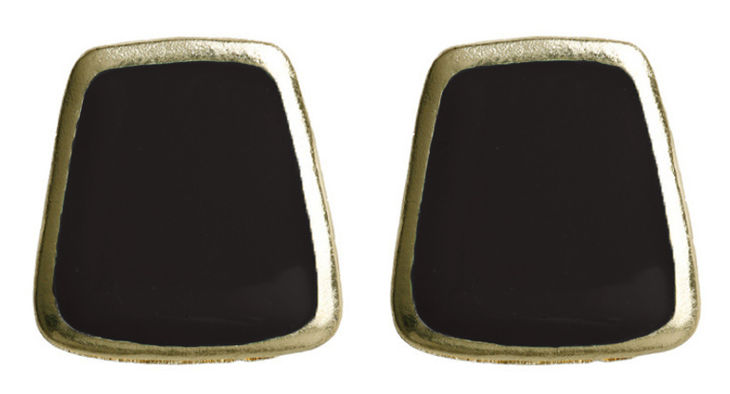 Black Trapezoid Earrings image