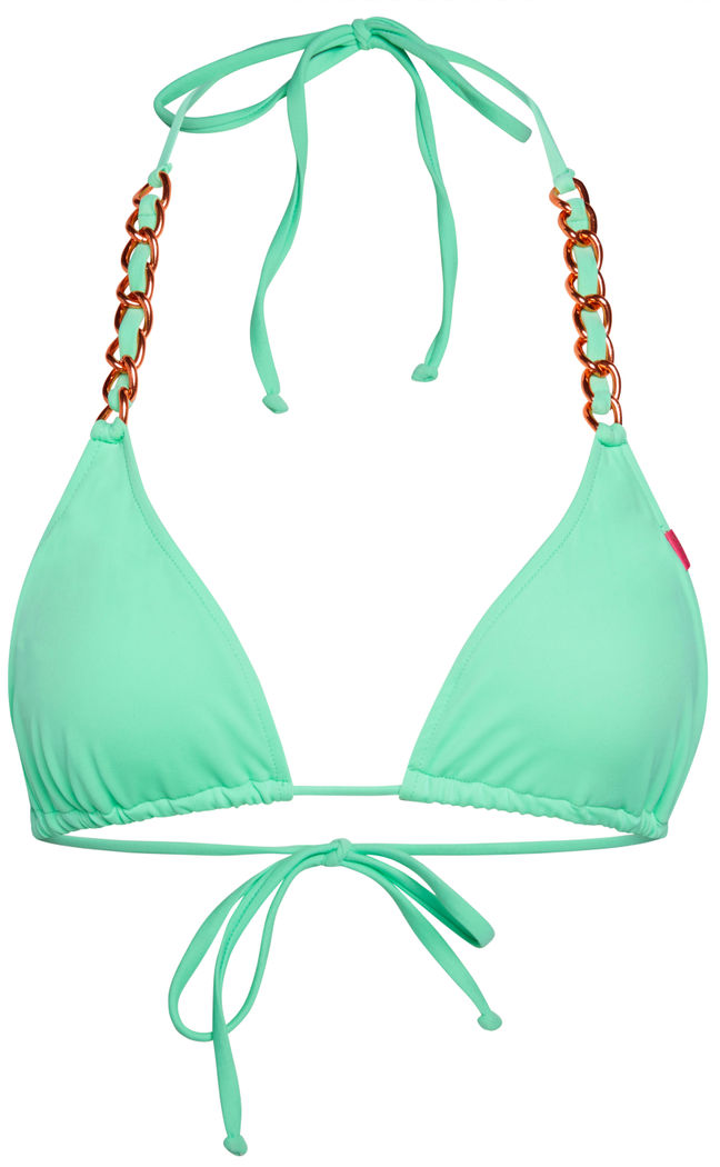 Mint Triangle Bikini On a Chain Top image