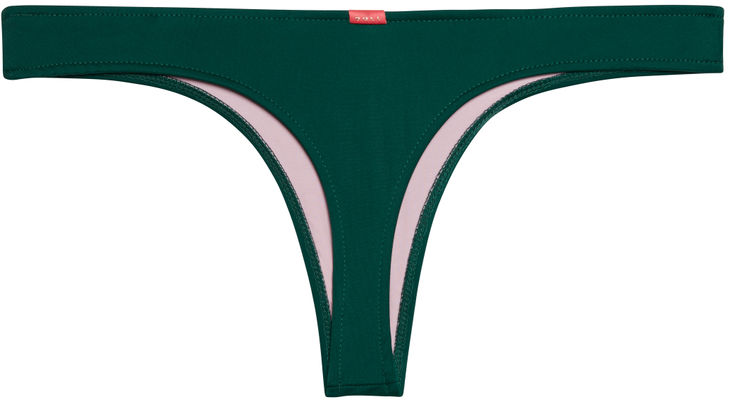 Hunter Green Banded Brazilian Thong Bottom image