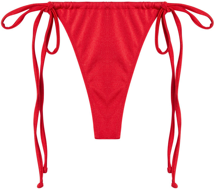 Red G-String Thong Ruched image