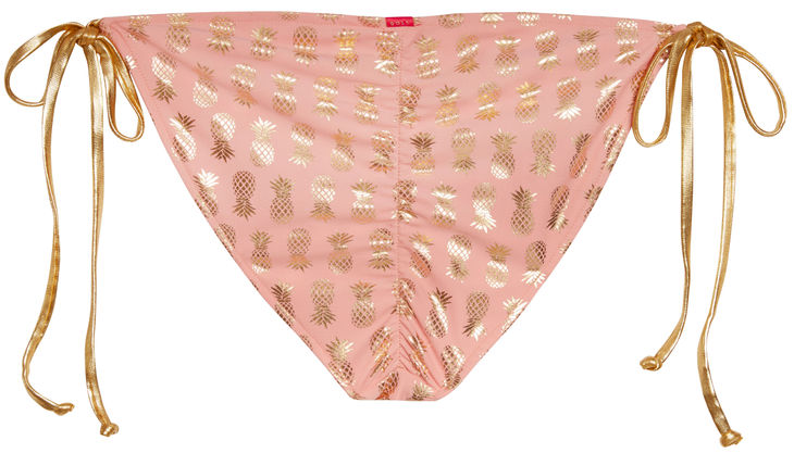 Blush & Gold Pineapple Full Coverage Scrunch Bottom image