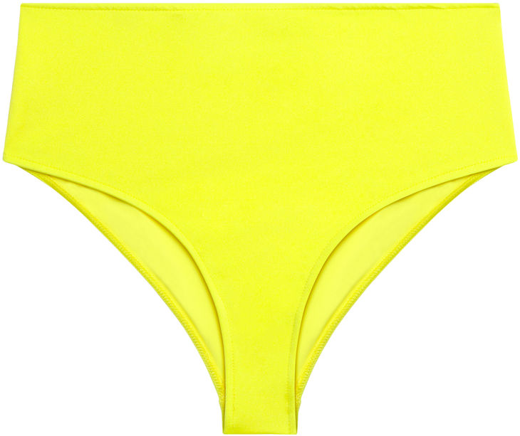 Neon Yellow High Waist Bikini Bottom image