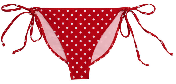 Red Polka Dot Full Coverage Scrunch Bottom image