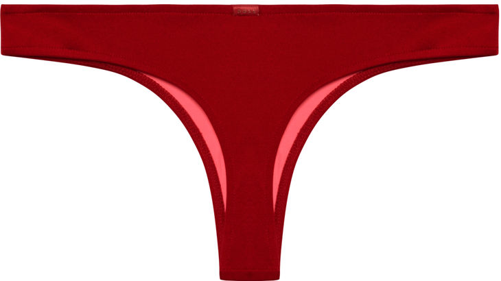Red Sexy Brazilian Thong Bikini Bottoms image