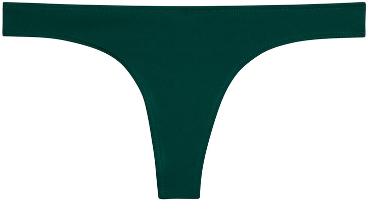 Hunter Green Banded Brazilian Thong Bottom image