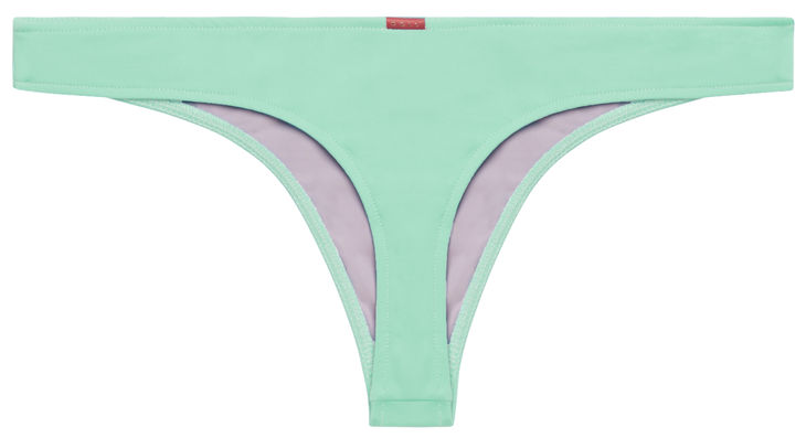Mint Banded Brazilian Thong Bottom image