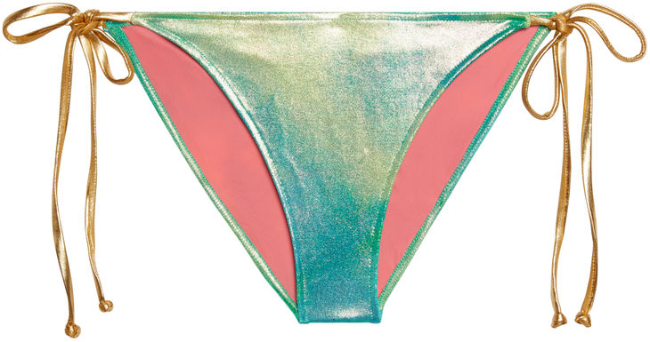 Blue Green Tie Dye Shimmer Full Coverage Scrunch Bottom image