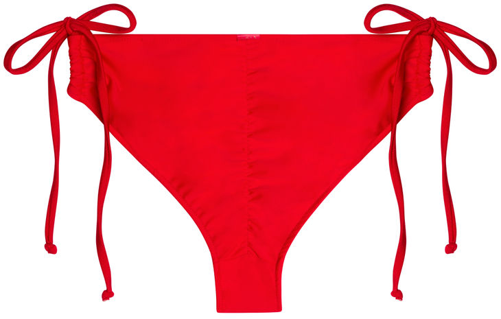 Red Full Coverage Mid-Rise Scrunch Bottom image