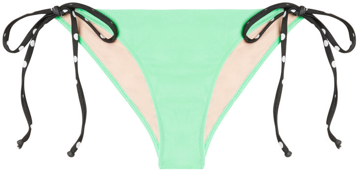 Mint & Black Polka Dot Classic Scrunch Bottom image