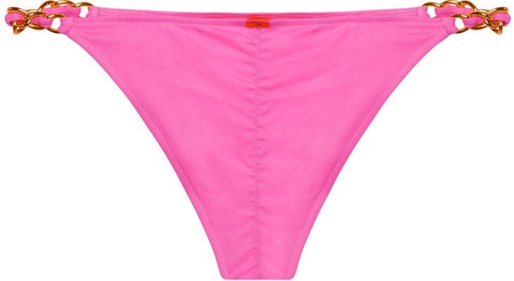Neon Pink Classic Bikini On a Chain Bottom image