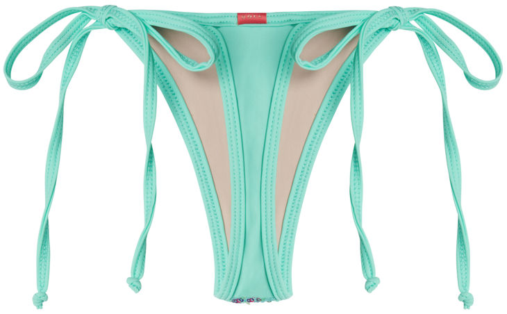 Mint Mermaid Sequin G-String Thong Bikini Bottom image