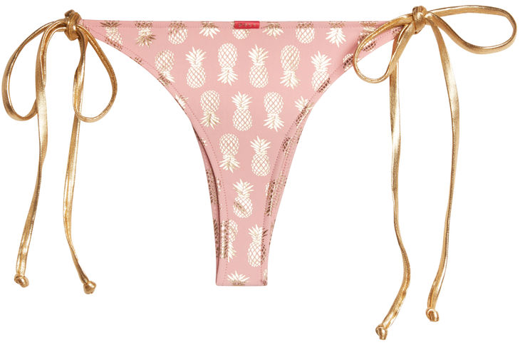 Blush & Gold Pineapple Brazilian Thong Bottom image