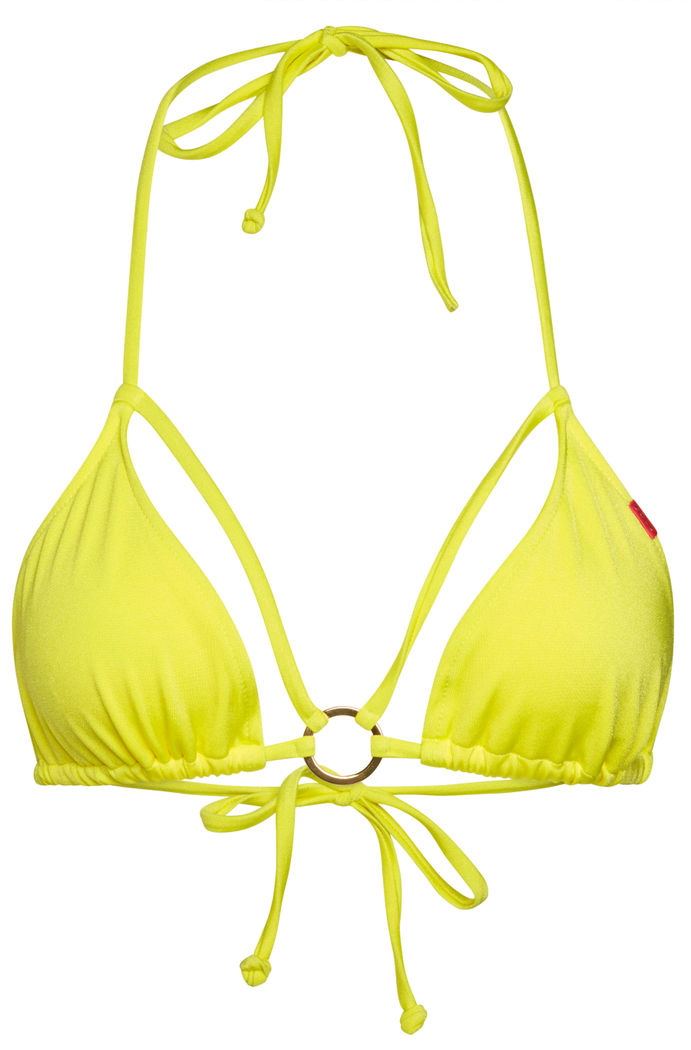 Yellow Double Strap Center Loop Triangle Top image
