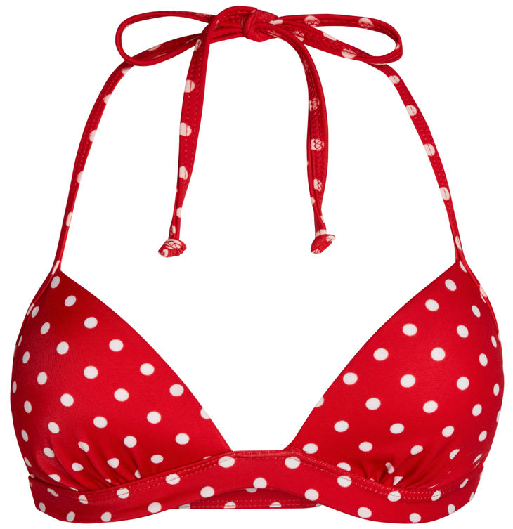 Red Polka Dots Printed Cotton Bra BCD Cup Size Bras