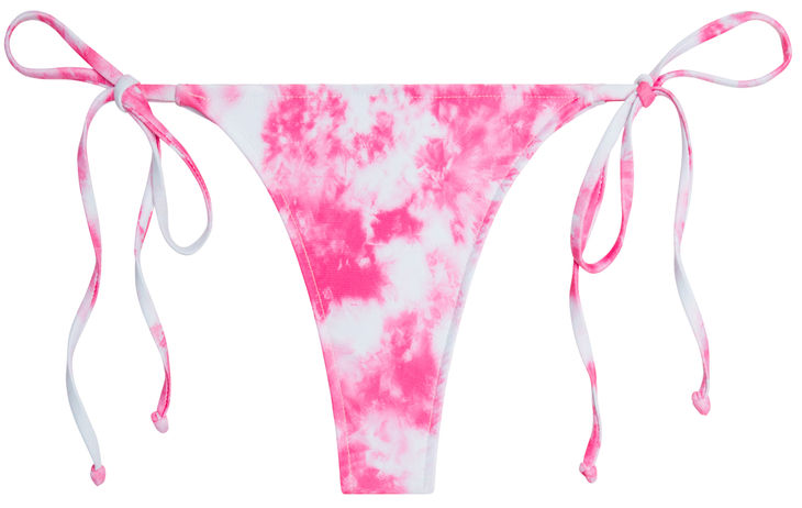 Pink Tie Dye Brazilian Thong Bottom image