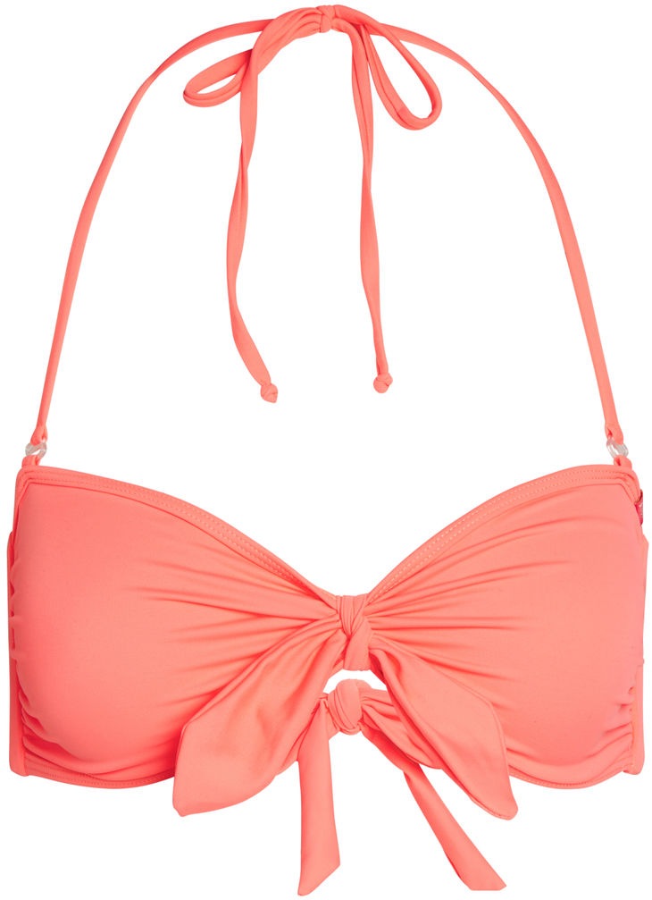 Salmon Bandeau Bikini Top image
