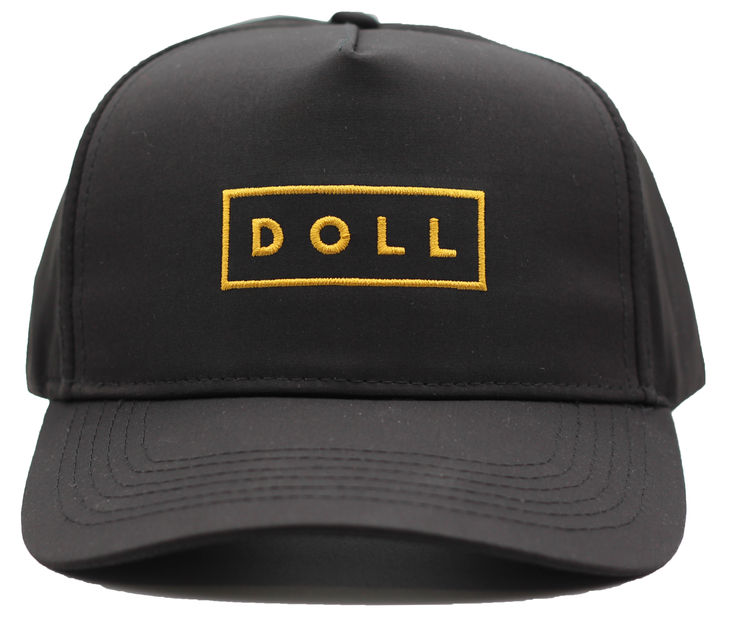 Black- Gold DOLL Embroidery Hat image