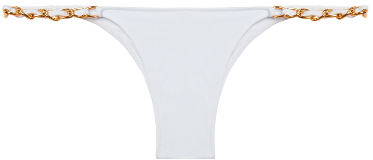 White Micro Bikini On a Chain Bottom image