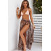 Boulevardier Brown Leopard Mesh Wrap Sarong Bikini Cover Up thumbnail