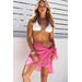 Cuveé Pink Lightweight Mesh Wrap Beach Cover Up thumbnail