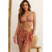 Vintage Rose Sheer Chiffon Sarong Cover Up thumbnail