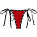 Red & Black Polka Dot G-String Thong Bikini Bottom  thumbnail