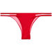 Solid Red Double Strap Micro Scrunch Bikini Bottoms thumbnail