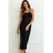 Isla Chic Black Knitted Sling Back Maxi Dress Cover Up thumbnail