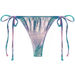 Blue Pink Tie Dye Shimmer Brazilian Thong Bottom thumbnail