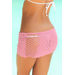 Tequila Sunset Pink Mini Crochet Beach Skirt Cover Up thumbnail