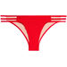 Solid Red Triple Strap Classic Scrunch Bikini Bottoms thumbnail