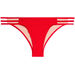 Solid Red Triple Strap Classic Scrunch Bikini Bottoms thumbnail