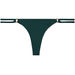 Hunter Green Double Strap Side Loops Brazilian Thong Bikini Bottom thumbnail