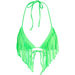 Neon Green Fringe Triangle Top thumbnail