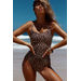 Marilyn Leopard Back Lace Up One Piece Swimsuit thumbnail