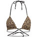 Leopard & Black Center Loop Wrap Around Bikini Top thumbnail