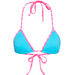 Tokyo Aqua Blue & Pink Polka Dot Bikini Top thumbnail