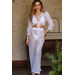 Jamaican Sunset White Fishnet Two Piece Beach Cover Up thumbnail