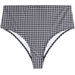 Black & White Gingham High Waist Bikini Bottom thumbnail