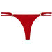 Red Double Strap Side Loops Brazilian Thong Bikini Bottom thumbnail