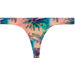 Watercolor Palm Tree Print Sexy Banded Brazilian Thong Bikini Bottoms thumbnail