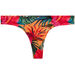 Sunset Tropical Print Banded Brazilian Thong Bikini Bottoms thumbnail