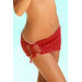 Tequila Sunset Red Mini Crochet Beach Skirt Cover Up thumbnail