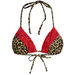 Leopard & Red Edge Lace Triangle Top thumbnail
