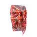 Orange Hibiscus Harmony Sheer Chiffon Sarong Cover Up thumbnail