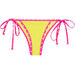 Neon Yellow & Pink Polka Dot Micro Bikini Bottom thumbnail