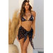 Midnight Daisy Sheer Chiffon Sarong Cover Up thumbnail